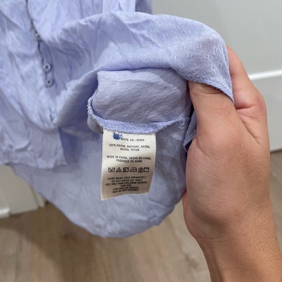 Maeve Light Purple Button-Down Blouse - Picture 3 of 4